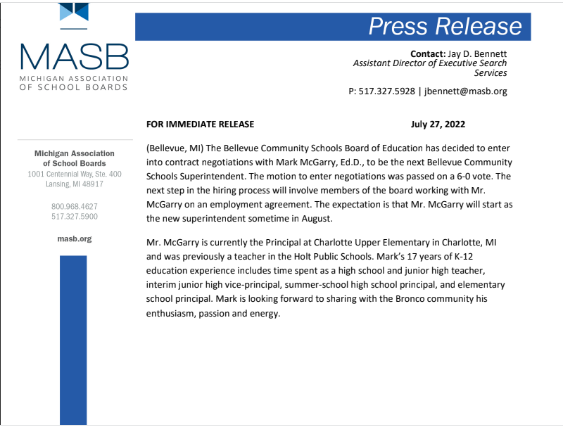 MASB Press Release 7.27.22